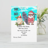 Weihnachtsbad Party mit Weihnachtsgetränken Einladung (Stehend Vorderseite)