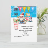 Weihnachtsbad Party mit Weihnachtsgetränken Einladung (Stehend Vorderseite)