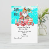 Weihnachtsbad Party mit Weihnachtsgetränken Einladung (Stehend Vorderseite)