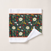 Weihnachtsbadehandtuch-Set Badhandtuch Set (Waschlappen)