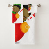 Weihnachtsbadehandtuch-Sets, Afrikanischer Elf Badhandtuch Set (Insitu)