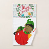 Weihnachtsbadehandtuch-Sets, Afrikanischer Elf Badhandtuch Set (Handtuch)