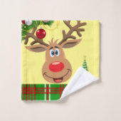 Weihnachtsbadehandtuch-Sets, Elf Badhandtuch Set (Waschlappen)