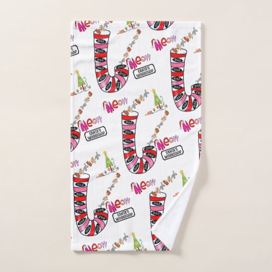 Weihnachtsbadehandtuch-Sets, Katzen, Küken, Schnee Badhandtuch Set (Handtuch)