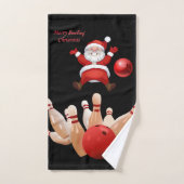 Weihnachtsbadehandtuch-Sets, Santa Bowling Badhandtuch Set (Handtuch)