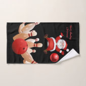 Weihnachtsbadehandtuch-Sets, Santa Bowling Badhandtuch Set (Handtuch)