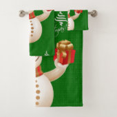 Weihnachtsbadehandtuch-Sets, Schneemann Badhandtuch Set (Insitu)