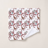 Weihnachtsbadehandtuch-Sets, Schneemann Badhandtuch Set (Waschlappen)