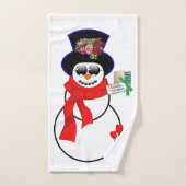 Weihnachtsbadehandtuch-Sets, Snowman Iphone Badhandtuch Set (Handtuch)