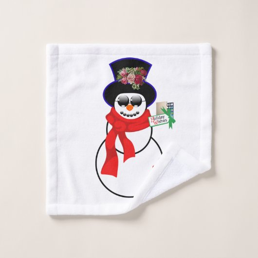 Weihnachtsbadehandtuch-Sets, Snowman Iphone Badhandtuch Set (Waschlappen)