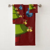 Weihnachtsbadehandtuch-Sets, Weihnachtsbaum Badhandtuch Set (Insitu)