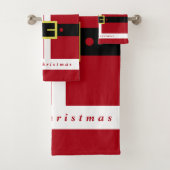 Weihnachtsbadehandtücher vom Weihnachtsmann Badhandtuch Set (Insitu)