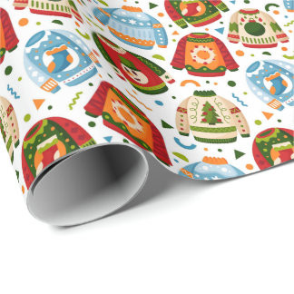 Weihnachtsbademantel-Muster Geschenkpapier