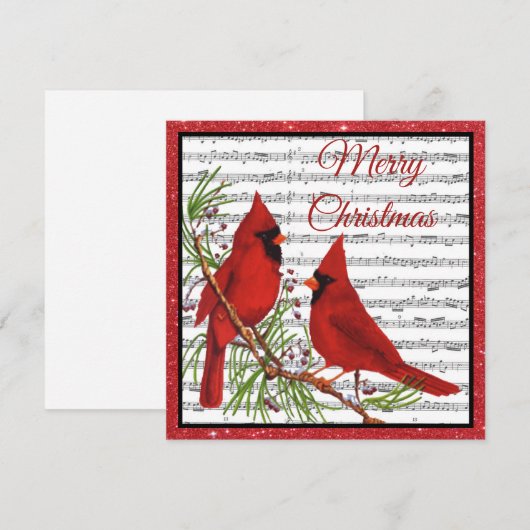 Weihnachtsbäder mit Glitzer Feiertagskarte (Vorne/Hinten)