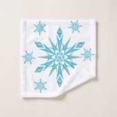 Weihnachtsbadetücher, Sets, Schneeflocke Badhandtuch Set (Waschlappen)
