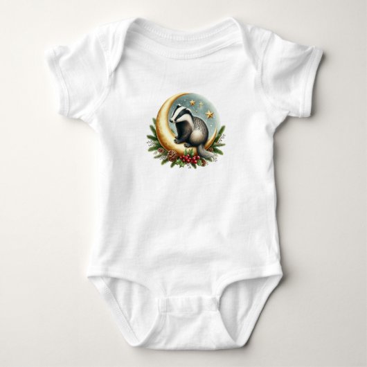 WeihnachtsBadger Baby Strampler (Vorderseite)