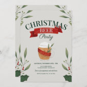 Weihnachtsbäer-Party Einladung (Vorne/Hinten)