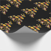 Weihnachtsbagger-Bau-LKW-Baum Geschenkpapier (Ecke)