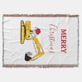 Weihnachtsbagger Decke (Vorderseite)