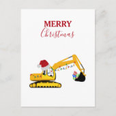 Weihnachtsbagger Feiertagspostkarte (Vorderseite)