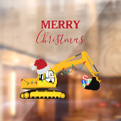 Weihnachtsbagger Fensteraufkleber (Blatt 2)