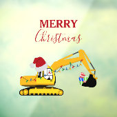 Weihnachtsbagger Fensteraufkleber (Blatt 3)