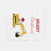 Weihnachtsbagger Fleecedecke (Vorderseite (Horizontal))