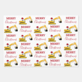 Weihnachtsbagger Geschenkpapier Set (Vorderseite 2)