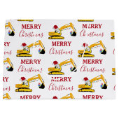 Weihnachtsbagger Große Geschenktüte (Vorderseite)