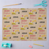 Weihnachtsbagger Individuelle Name Seidenpapier (Basteln)