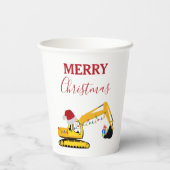 Weihnachtsbagger Pappbecher (Rückseite)