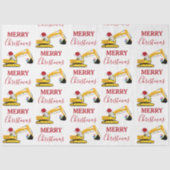 Weihnachtsbagger Seidenpapier (Vorderseite)