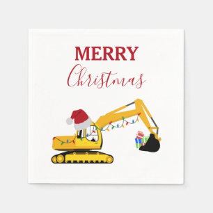 Weihnachtsbagger serviette