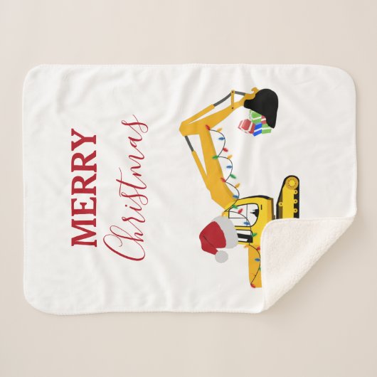 Weihnachtsbagger Sherpadecke (Vorderseite (Horizontal))