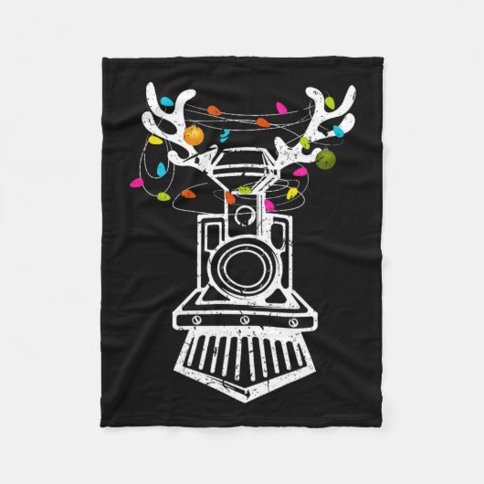 Weihnachtsbahn Rentier Weihnachtsbahn Fleecedecke (Vorderseite)