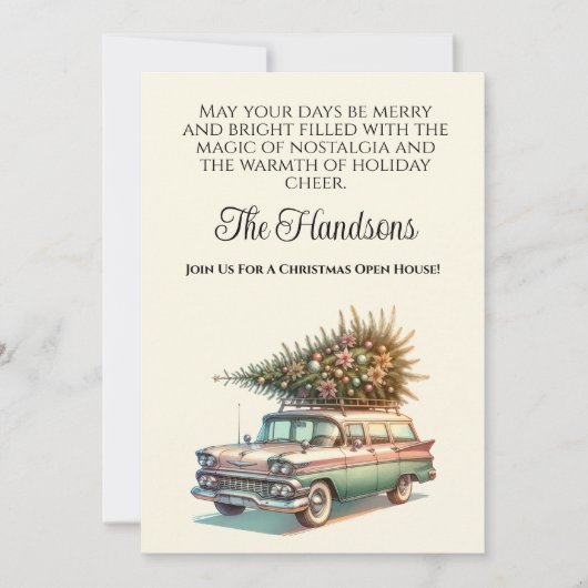 Weihnachtsbahnhof Einladung (Vorderseite)