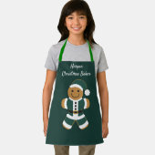 Weihnachtsbaker Name Green Santa Gingerbrei Mann Schürze (Insitu)
