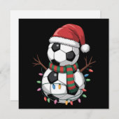 Weihnachtsball-Ball Snowman Lights Weihnachtsmannm Feiertagskarte (Vorne/Hinten)