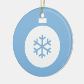 Weihnachtsball Blauer Keramik Ornament (Links)