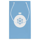 Weihnachtsball Blue-Geschenktasche Kleine Geschenktüte (Rückseite)