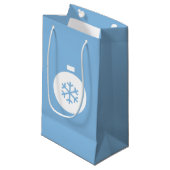 Weihnachtsball Blue-Geschenktasche Kleine Geschenktüte (Vorderseite Schrägansicht)