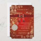 Weihnachtsball, Bow Corporate Christmas Party Einladung (Vorderseite)