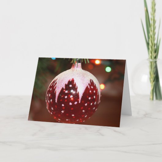 Weihnachtsball Feiertagskarte (Vorderseite)