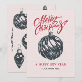 Weihnachtsball Feiertagskarte (Vorne/Hinten)