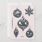 Weihnachtsball Feiertagskarte (Rückseite)
