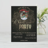 Weihnachtsball, Feuerwerk Weihnachtsunternehmen Einladung (Stehend Vorderseite)