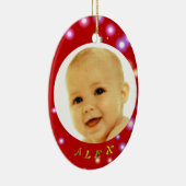 Weihnachtsball-Foto Keramikornament (Rechts)