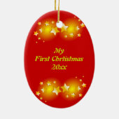 Weihnachtsball-Foto Keramikornament (Hinten)