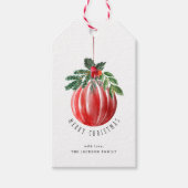 Weihnachtsball Frohe Weihnachten Geschenkanhänger (Vorderseite)