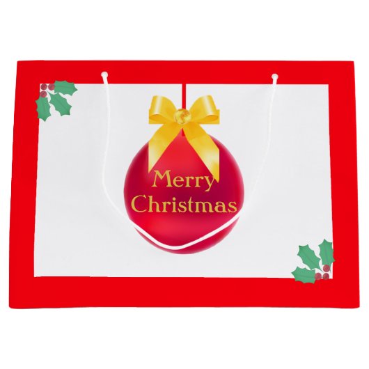 Weihnachtsball Große Geschenktüte (Vorderseite)